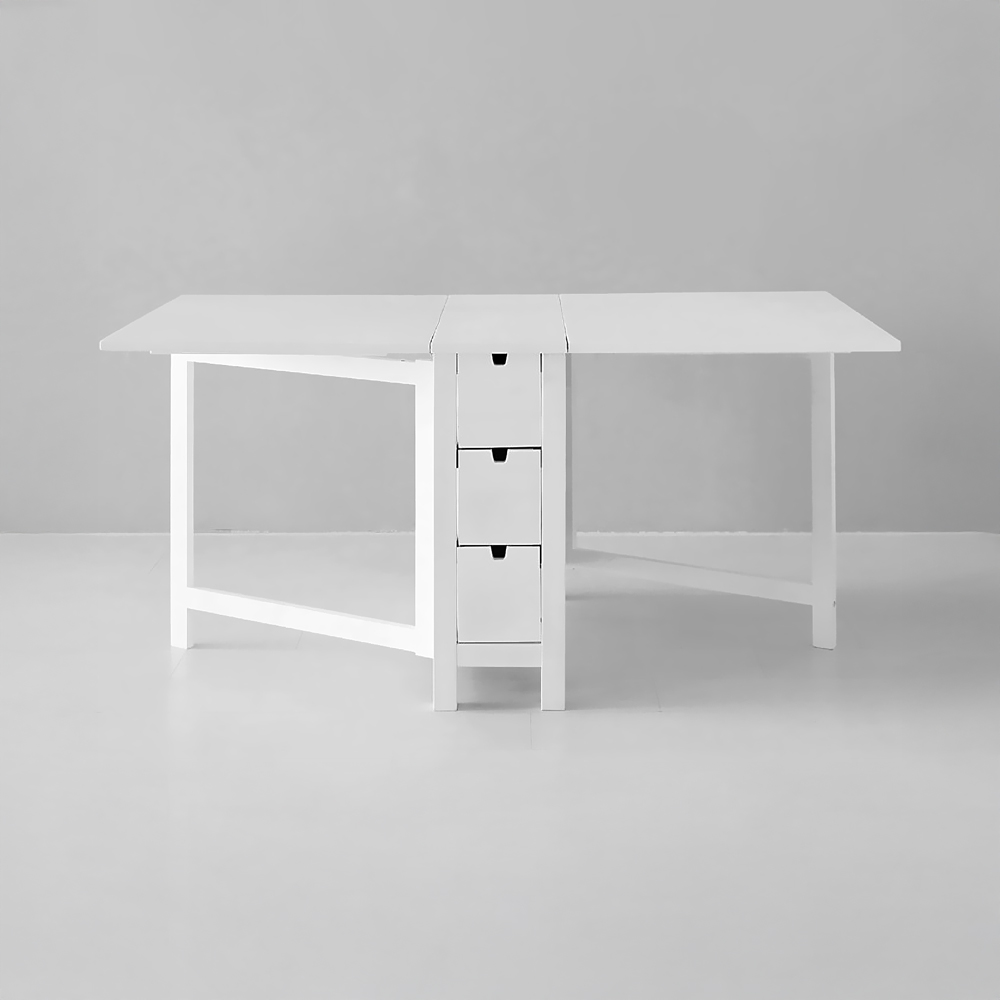 MOOKJIK 접이식원목테이블 화이트 5122.3439