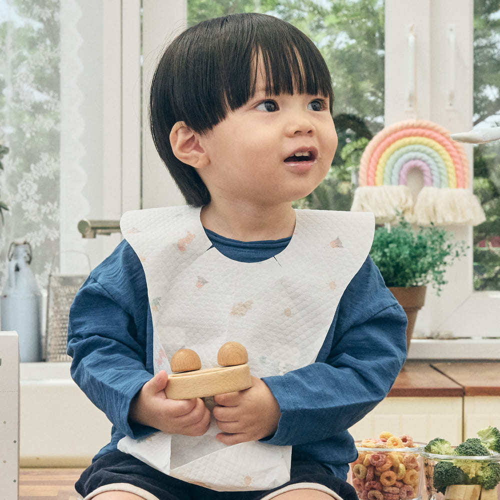 아가짱 일회용 아기 방수 턱받이 100매, 토끼, 1개