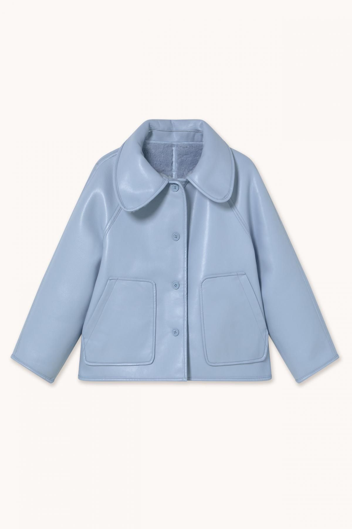 타이니코튼 에코퍼 테크니컬 데님 블루 숏코트 AW25-683-P24 ONE COLOR - 상세 이미지 3