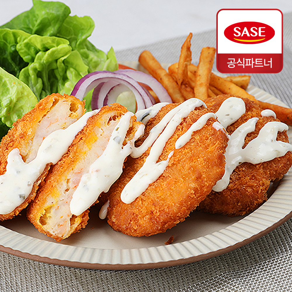 사세 빵가루 리얼 새우튀김 패티 65gx10개입 왕새우 이미지 2