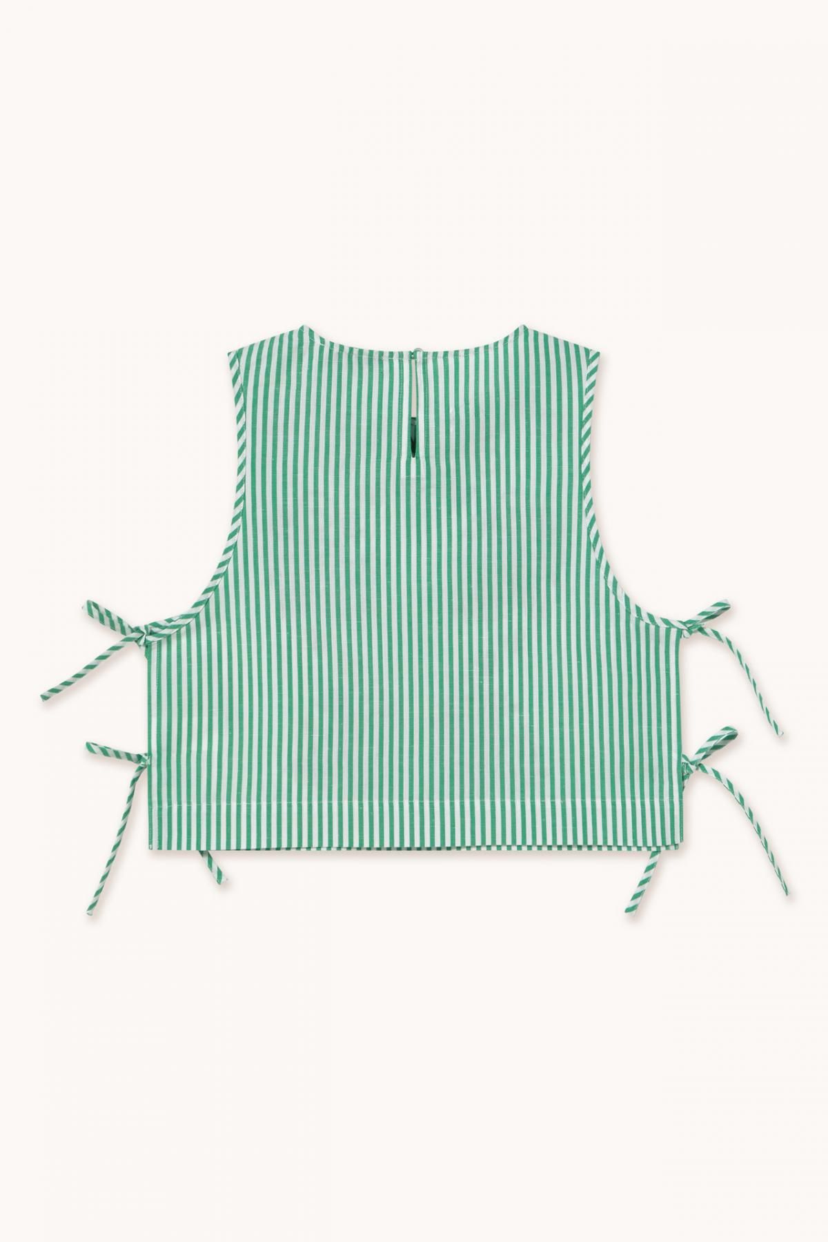 타이니코튼 스트라이프 자수 크롭 탑 SS25-672R27 ONE COLOR - 상세 이미지 5