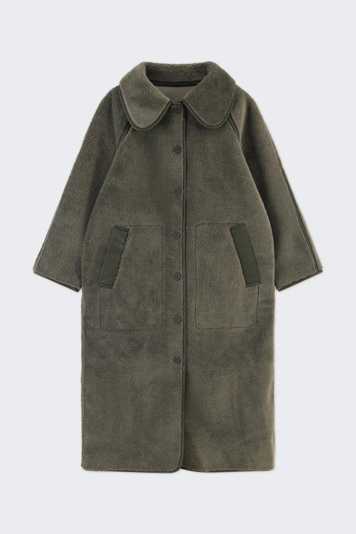 타이니코튼 리버시블 에코퍼 무스탕 롱 코트 AW24-777K12 ONE COLOR - 메인 이미지