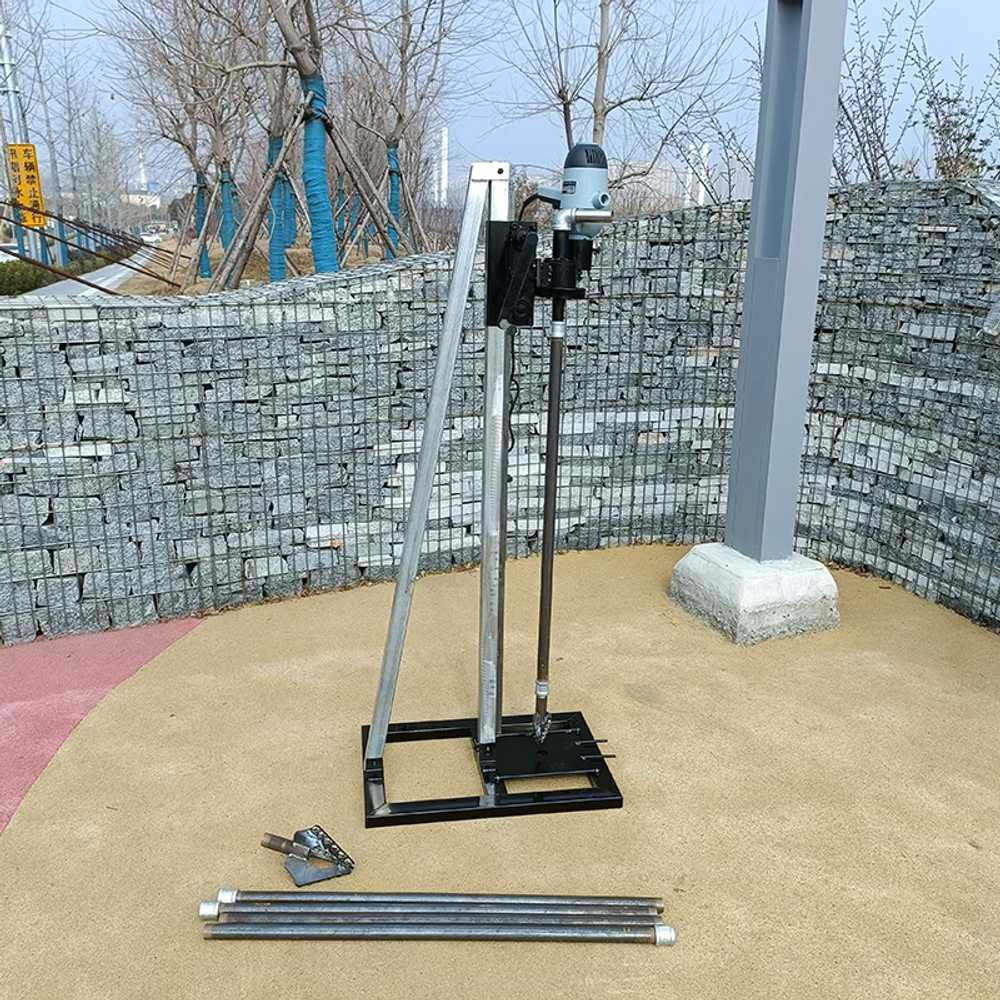 전동 시추기 우물 파는 기계 지하수 관정 드릴 보링기 2200W 스탠드 5m + 비트 - 상세 이미지 5