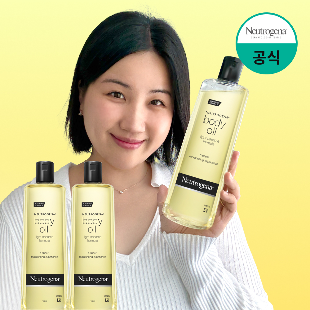 뉴트로지나 마사지오일 끈적임없는 바디오일 플로럴, 473ml, 2개