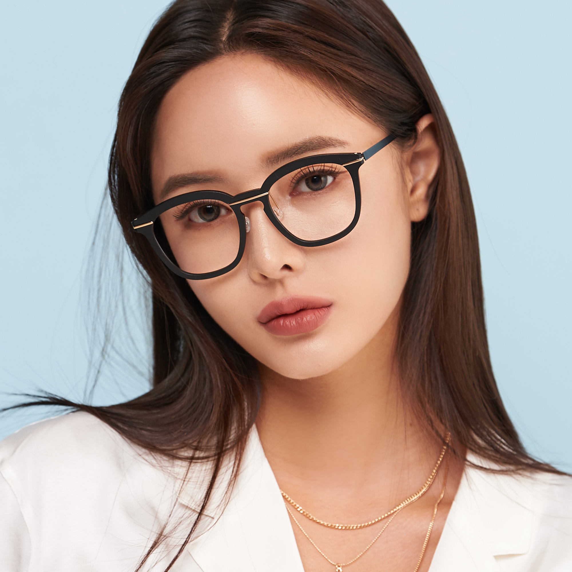 블루라이트차단 국산 두랄루민 신소재 빅사이즈 얼굴큰사람 두꺼운 뿔테 안경