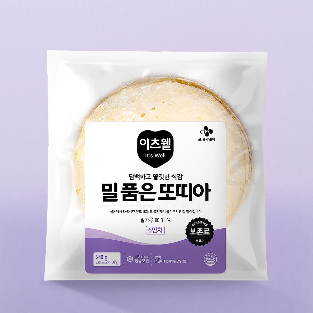 CJ 이츠웰 밀품은 또띠아 6인치(12장) 10묶음 - 상세 이미지 2