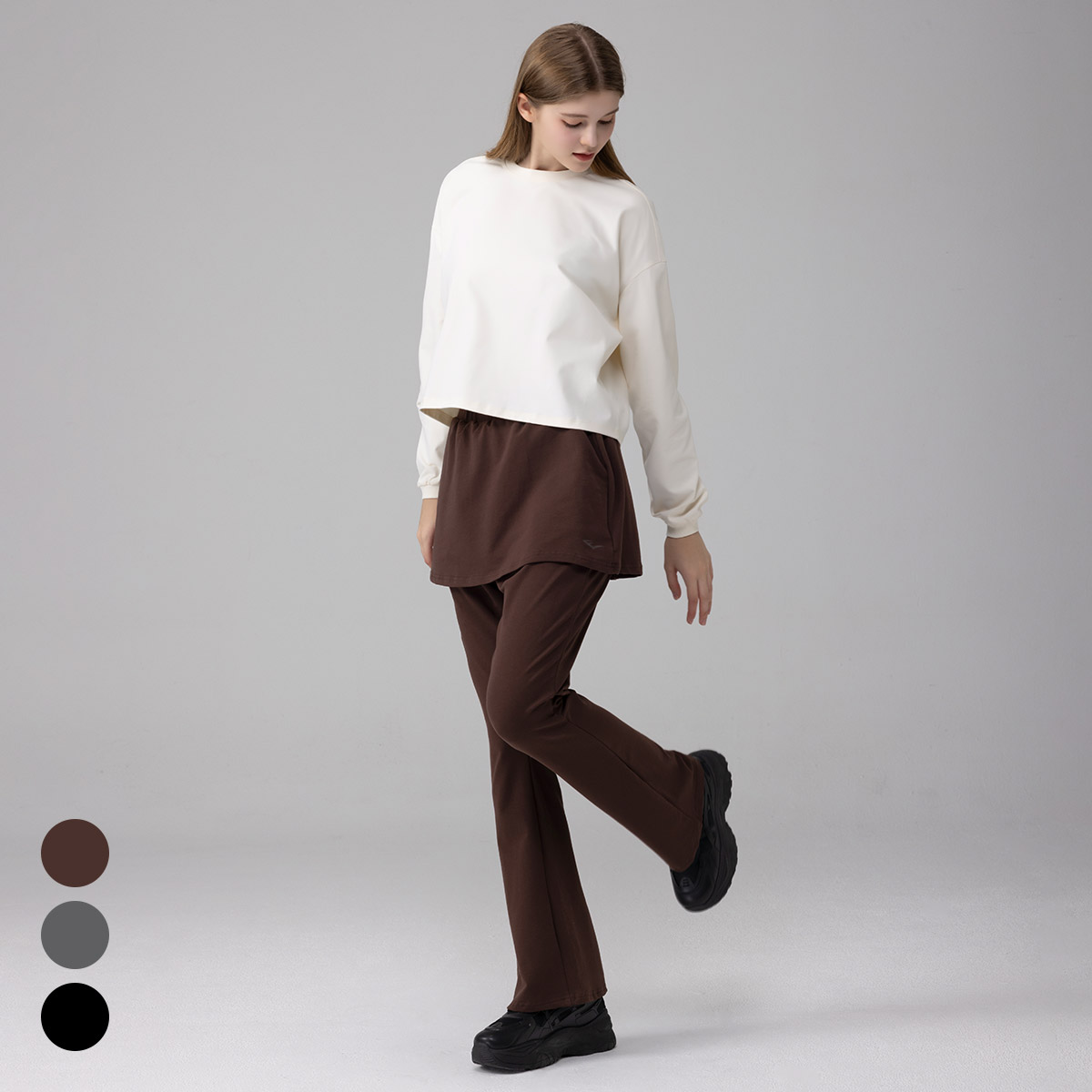 에버라스트 여성 치마바지 부츠컷 스커트팬츠 랩슬랙스 제품 이미지