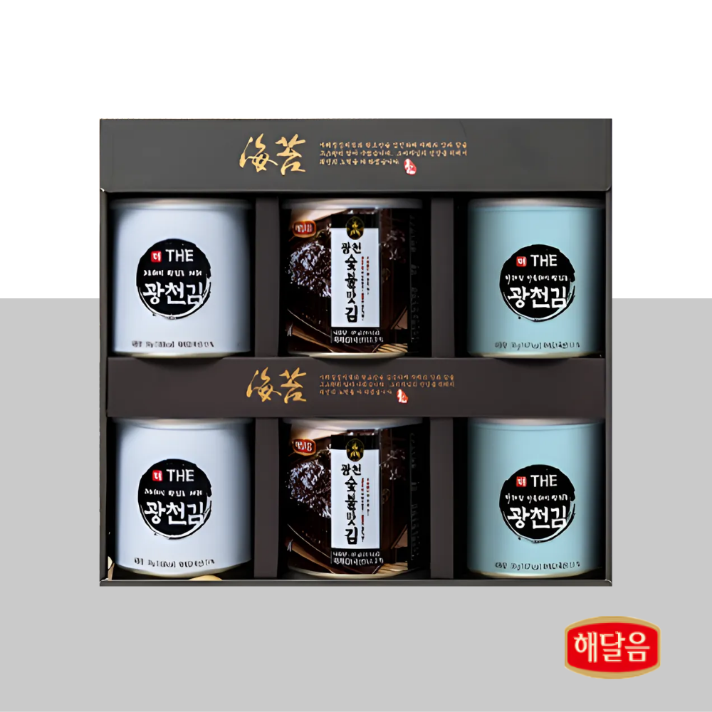 깡통김 해달음 광천김캔 선물세트 재래 파래 숯불 캔 김 선물세트