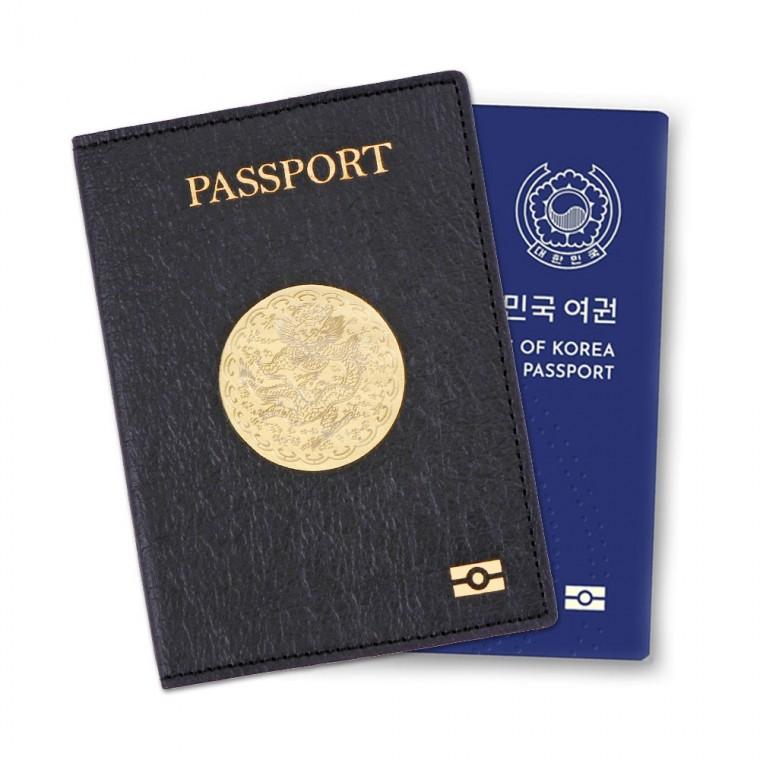 여권 커버 지갑 곤룡포 순금 판도금 전자 케이스 해킹방지 - 상품 이미지