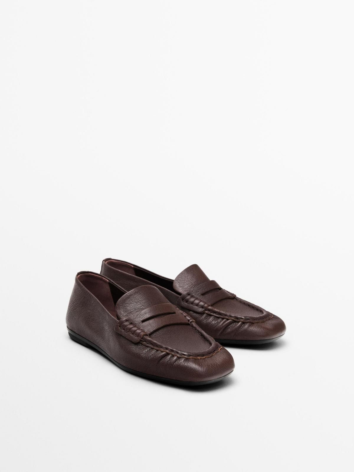 마시모두띠 소프트 테크니컬 소가죽 페니 로퍼 1505/650 BURGUNDY - 상세 이미지 2