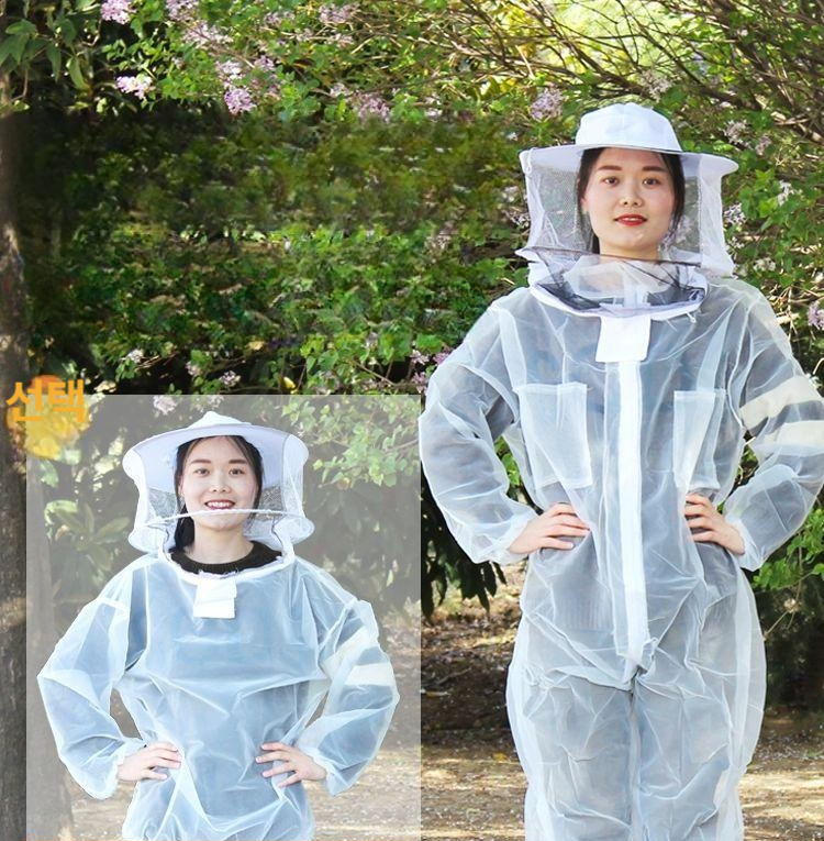 벌레방지 벌모자 벌초망 벌쏘임 날파리모자 농사용 양봉망 재킷 방충제 라운드 캡 L - 상품 이미지