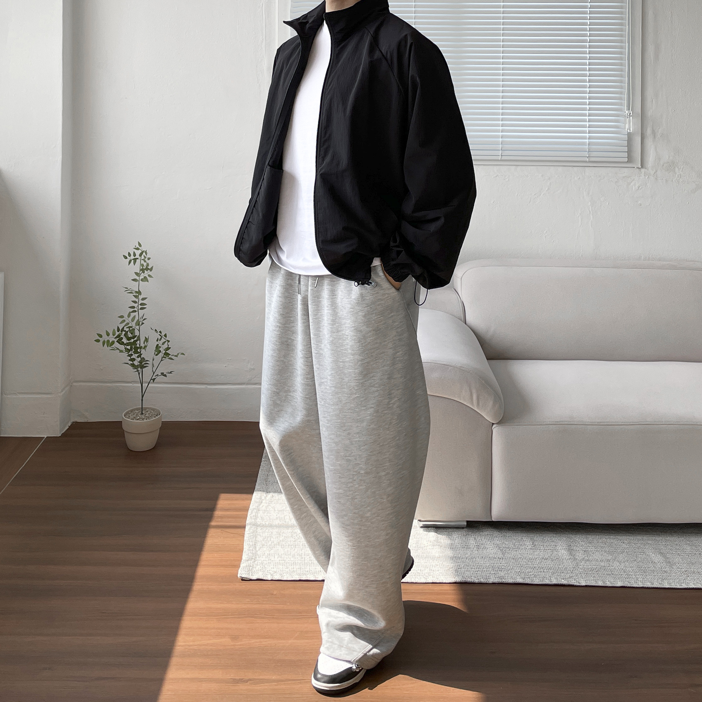 남자 나일론바람막이 투웨이 커플 러닝바람막이 집업 자켓 이미지 7