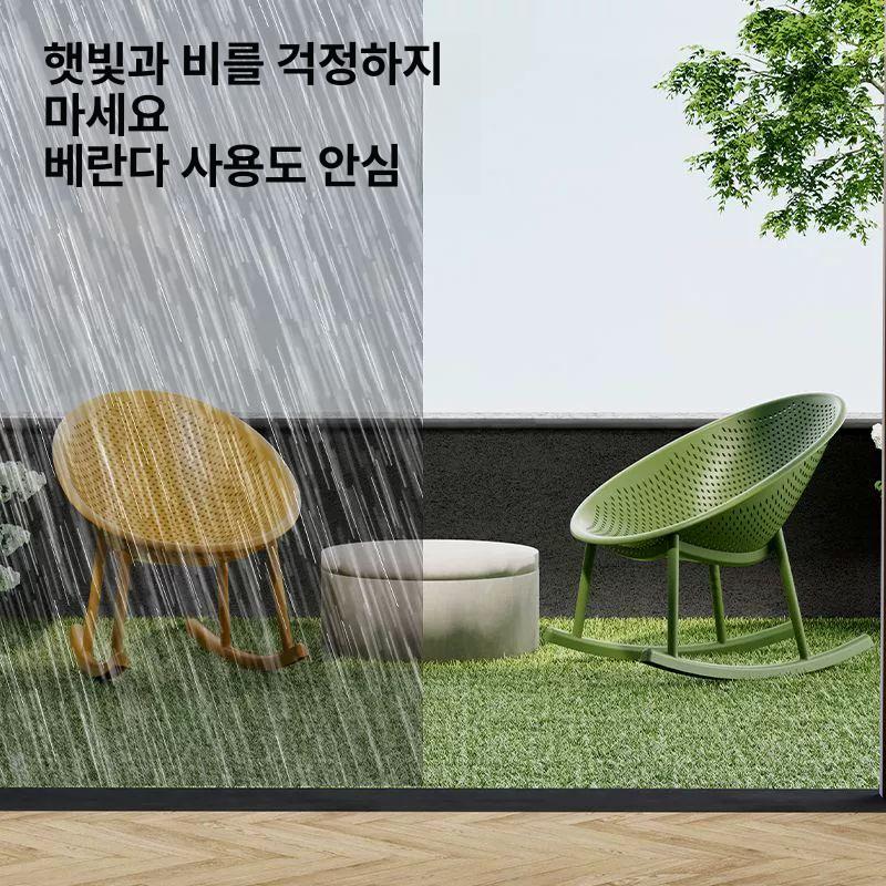 플라스틱 흔들 의자 정원 펜션 베란다 체어 카페 단독 포레스트그린 - 상세 이미지 4