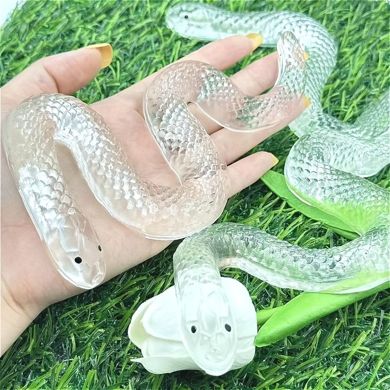 투명 뱀 말랑이 스퀴시 슬라임 모찌 주물럭 스트레스볼 촉감놀이 액체괴물 만득이 특이한 친구 선물 - 상세 이미지 2