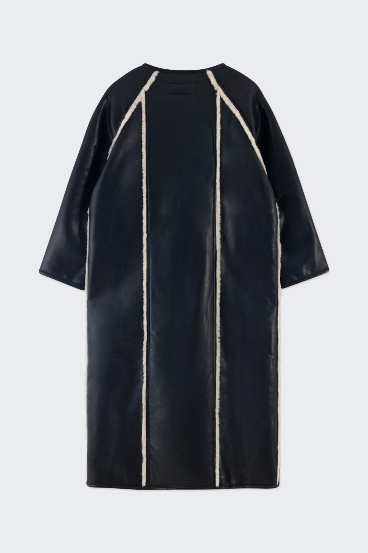 타이니코튼 페이크레더 롱코트 AW24-778102 ONE COLOR - 상세 이미지 2