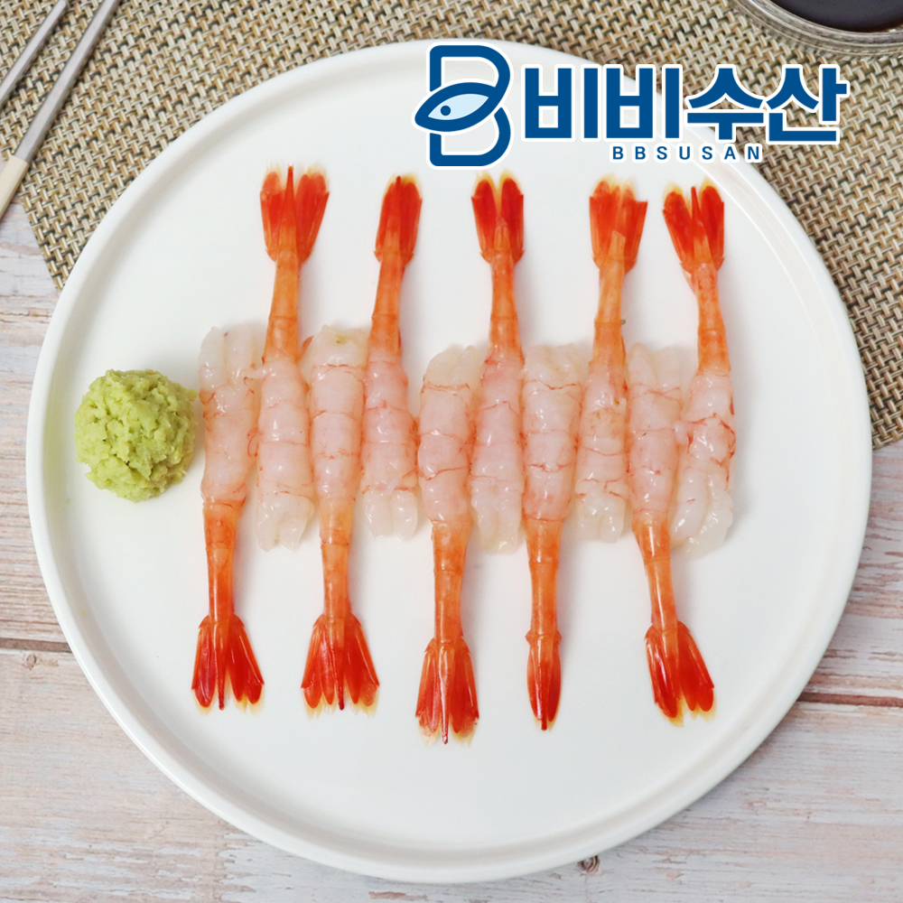 단새우회 20미 횟감용 아마애비 북쪽분홍새우 초밥용 스시 홈마카세 손질 홍새우 달마새우 이미지 3