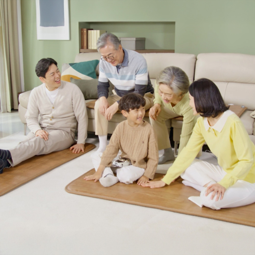 일월 카본 원목마루 매트 1세트 원적외선 미끄럼방지 자동전원차단 카페트매트