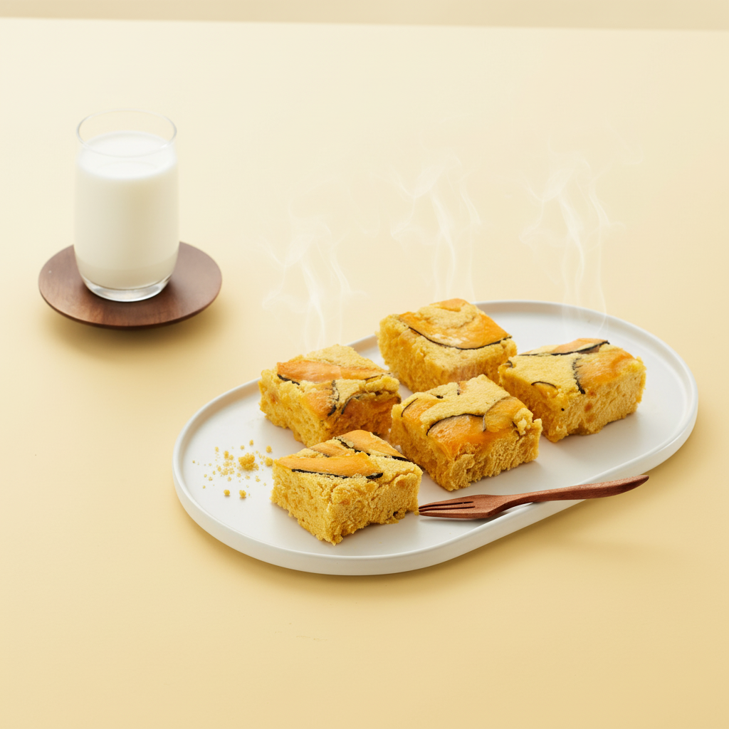 아침대용 단호박설기 단호박버무리 호박떡 개별포장 10개 - 상품 이미지