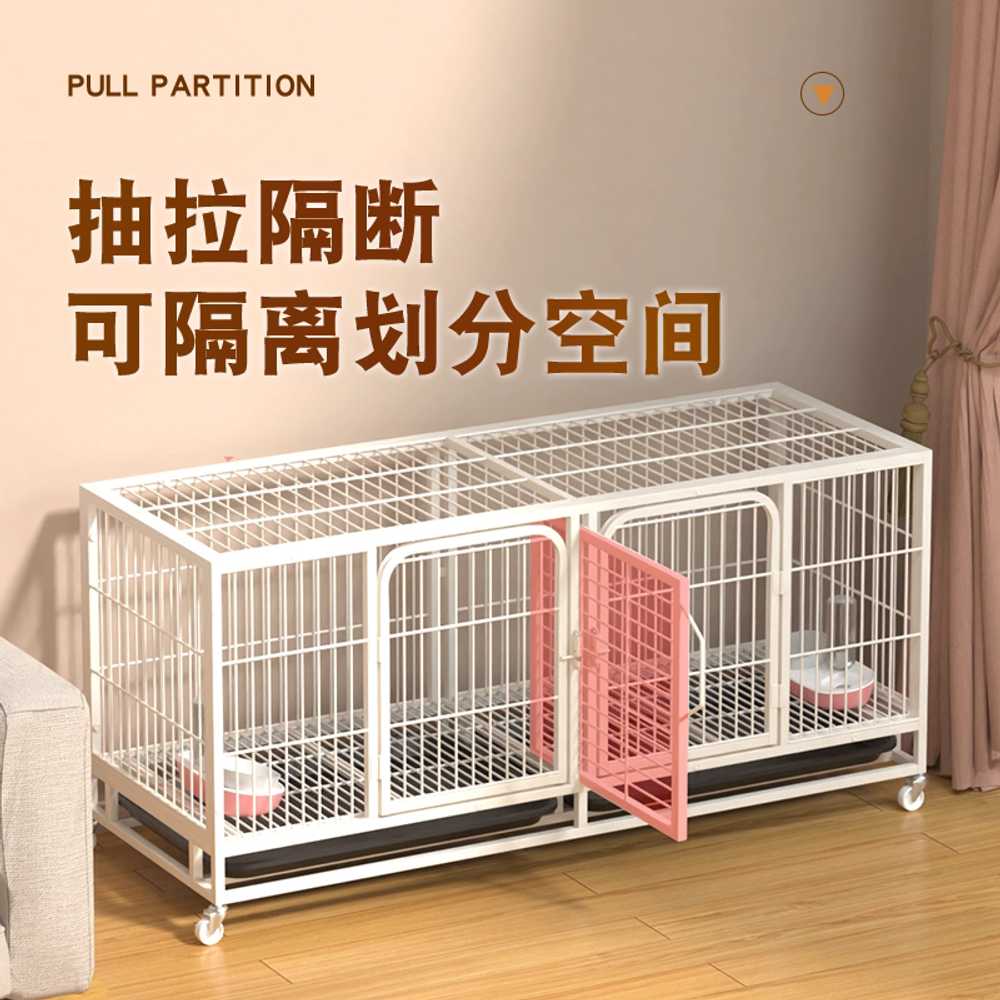 펫 호텔장 애견 전용 하우스 실내 인테리어 가구형 2단 140x55x130 풀아웃 - 상세 이미지 5