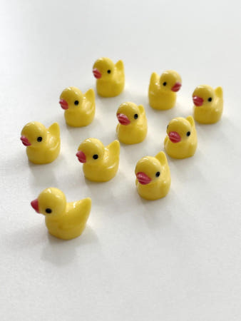 용기 행운 자유 기원 미니 노랑 오리 피규어
