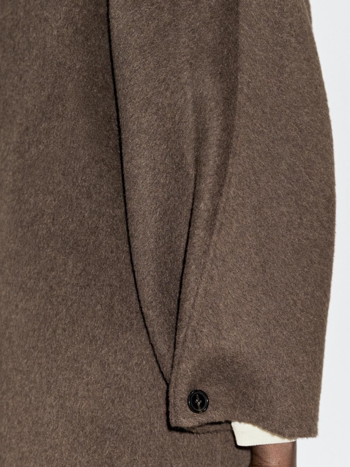 마시모두띠 클래식 울블렌드 더블브레스트 크롭 코트 6434/984 BROWN - 상세 이미지 5
