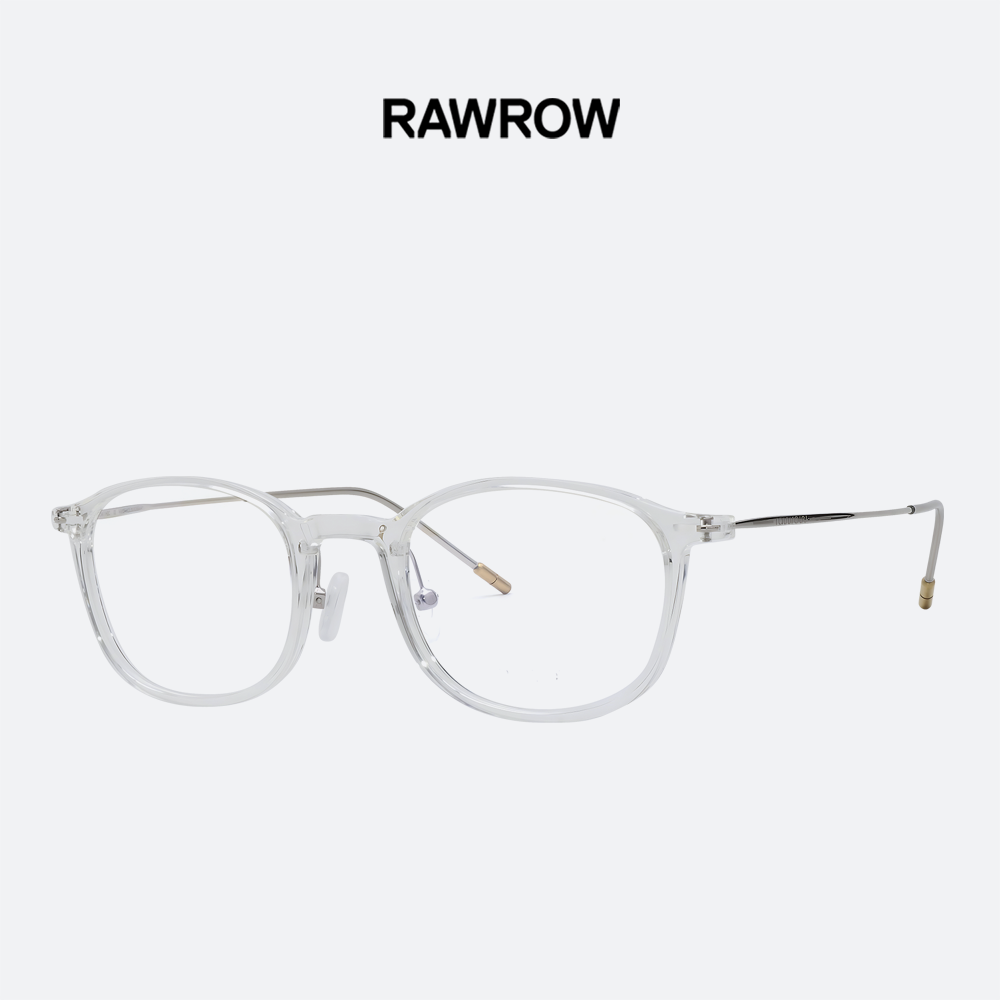 로우로우 R EYE 273 CL THIN 투명 실버 사각 티타늄 콤비 가벼운 코받침 안경 이미지 6