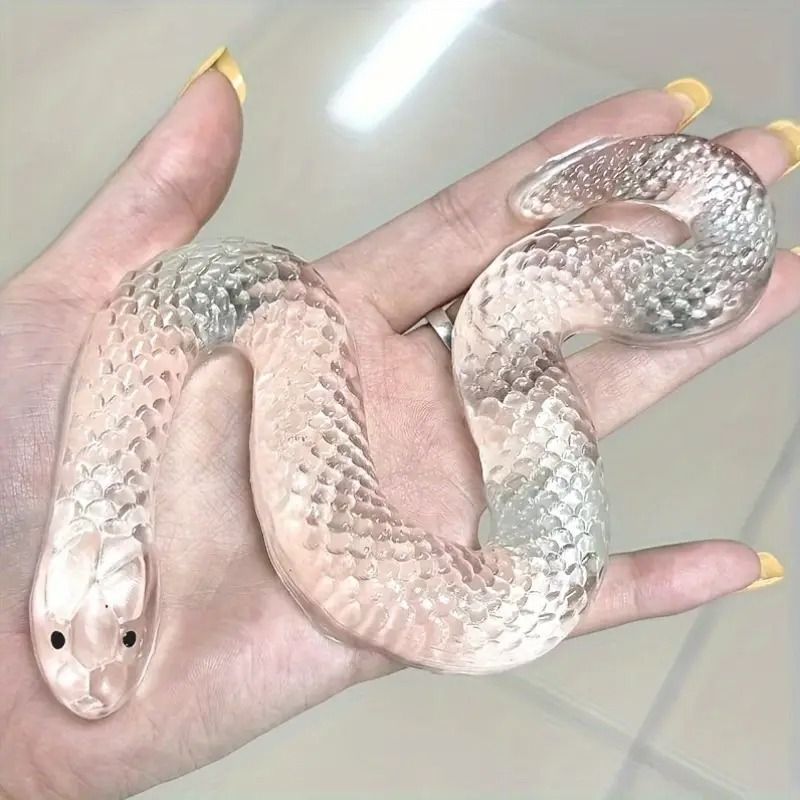 투명 뱀 말랑이 스퀴시 슬라임 모찌 주물럭 스트레스볼 촉감놀이 액체괴물 만득이 특이한 친구 선물 - 상세 이미지 3
