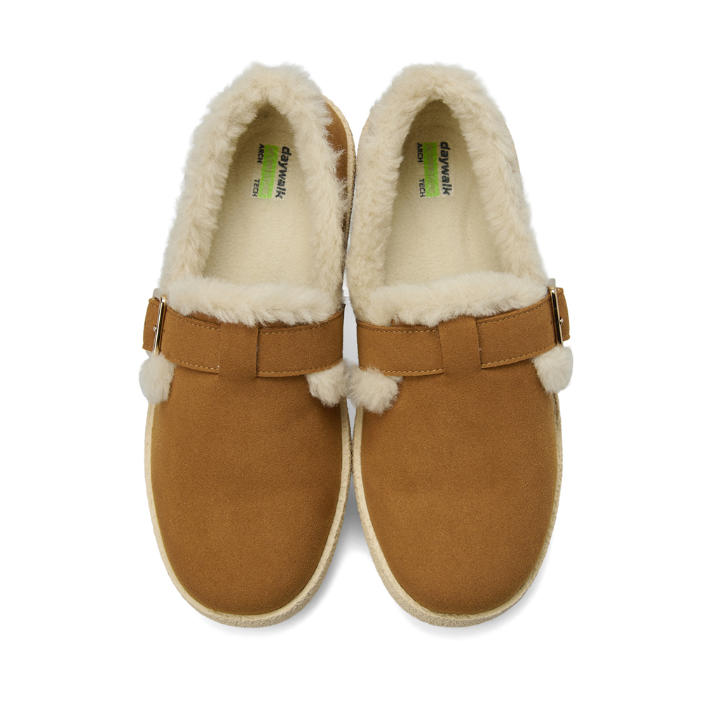 데이워크 털내피 발편한 아치쿠션 방한화 여성 신발 플러피 블랙 DW30077-BKS