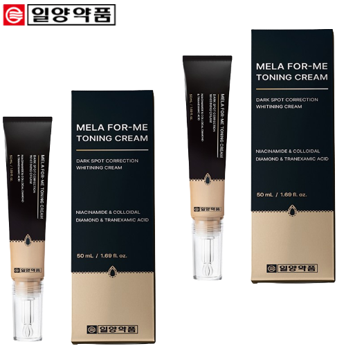 일양약품 멜라 포미 토닝 크림 50ml 2개 기미 색소침착 밝은 피부 톤 미백 동안 탄력 - 상품 이미지