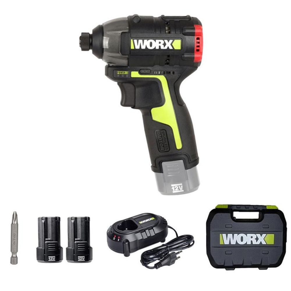 웍스 충전 임팩드라이버 전동 드릴 12V 2.0Ah 배터리 2개 BL WU132 제품 이미지