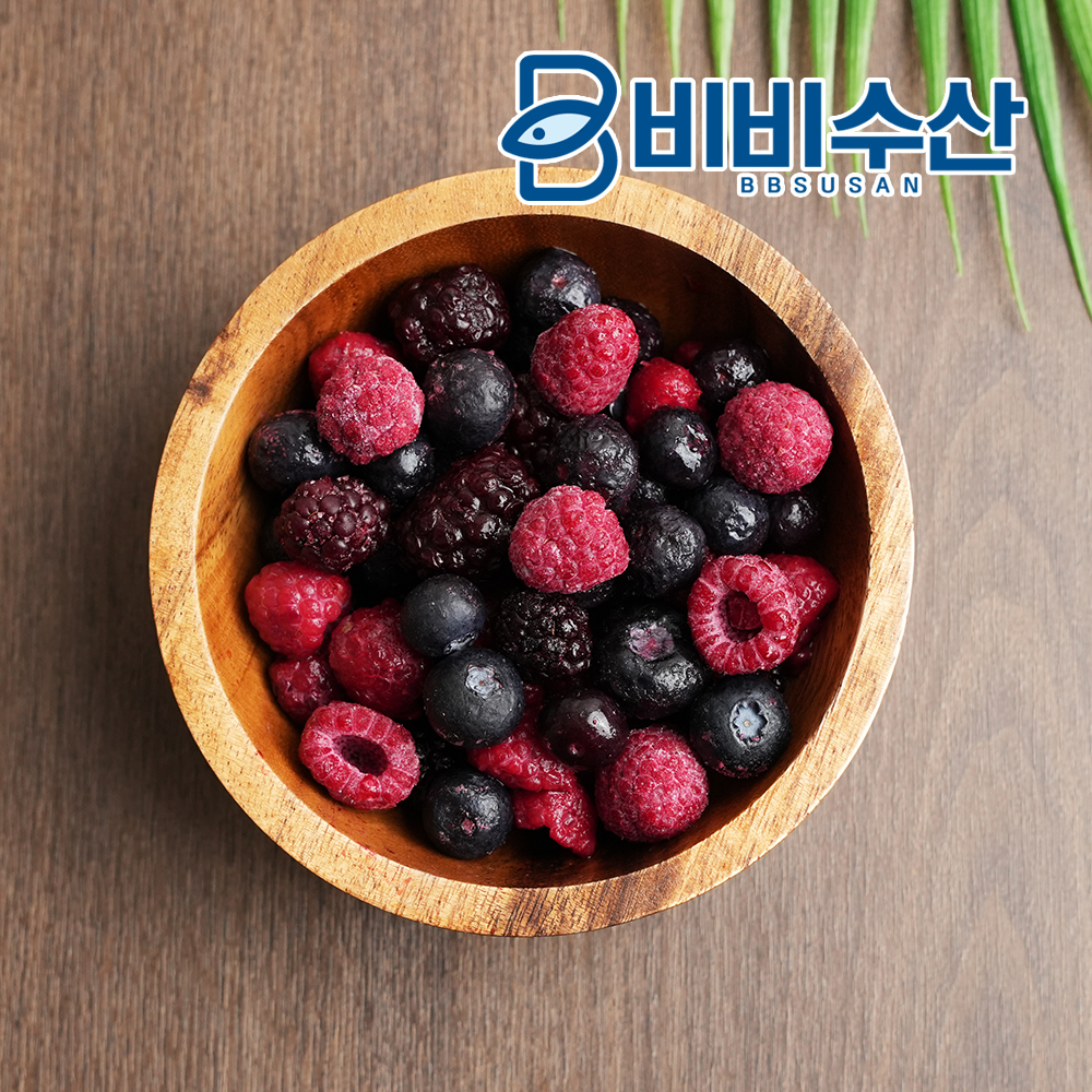 냉동과일 베리믹스 1kg 블루베리 라즈베리 블랙베리 - 상세 이미지 2