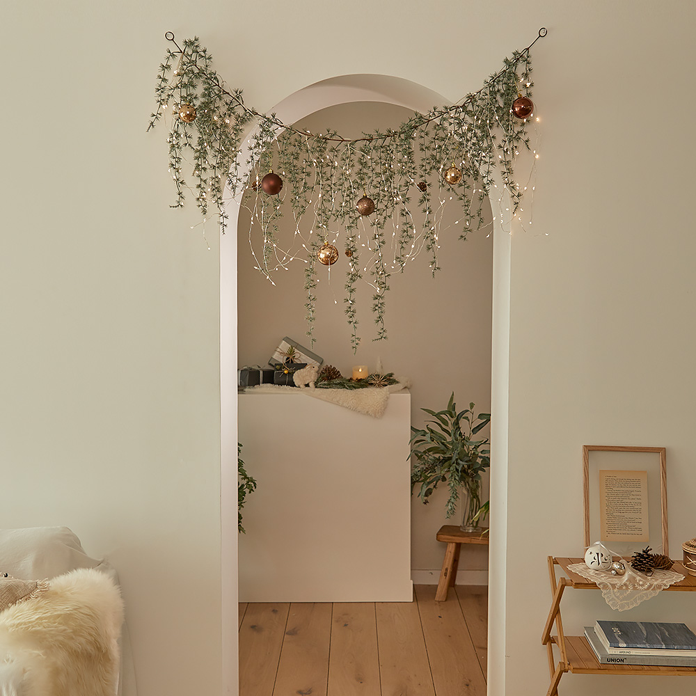 크리스마스 트리 가랜드 벽트리 벽장식 오너먼트 풀세트 모카 브라운 120cm