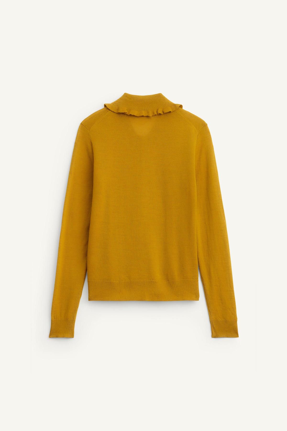 자라 한정판 프리미엄 울 러플 가디건 5755/116 MUSTARD - 상세 이미지 2
