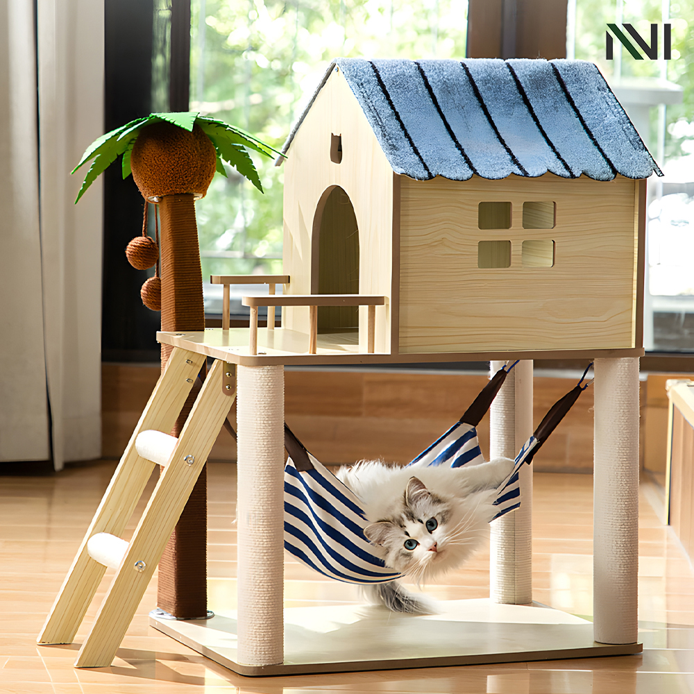 숨숨집 캣타워 낮은 고양이 캣워커 나무 가구 인테리어