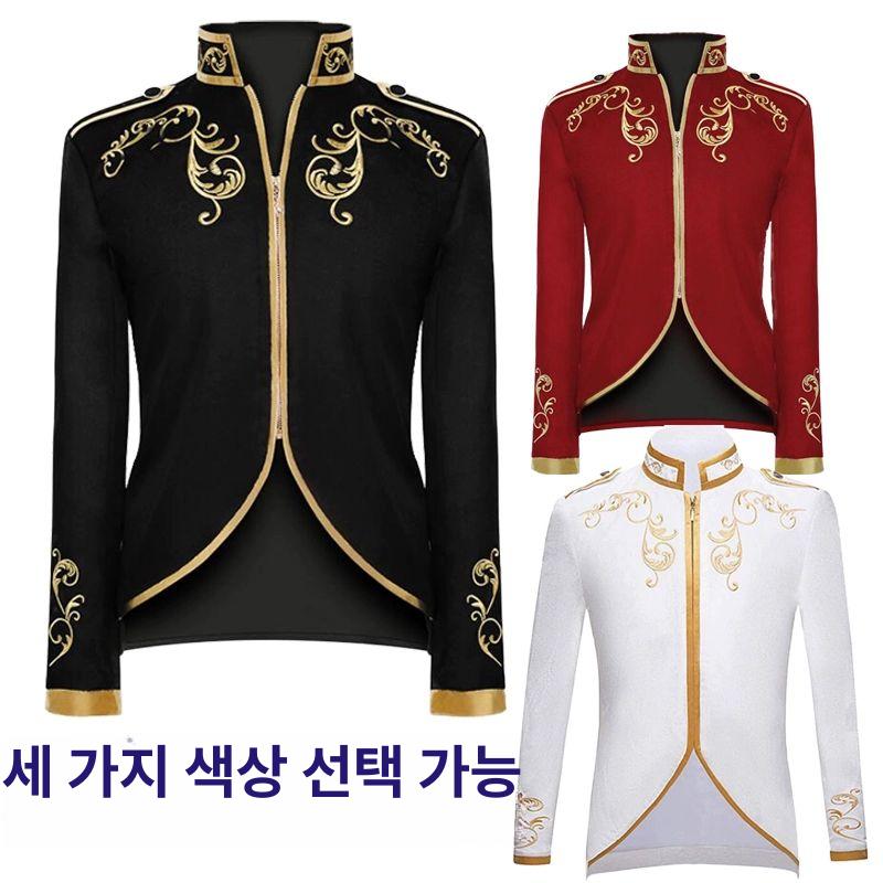 할로윈 파티 댄스 성능 망토 깃털 판타지 복고풍 의상 뱀파이어 머리띠 자켓 중세 복장 축제 스타일 1 S - 상세 이미지 4