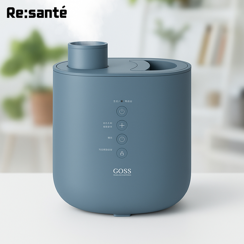 스마트 가열식 스팀 가습기 2.5L 키즈락 안전 대용량 스텐 신생아 화이트 네이비 - 상세 이미지 3