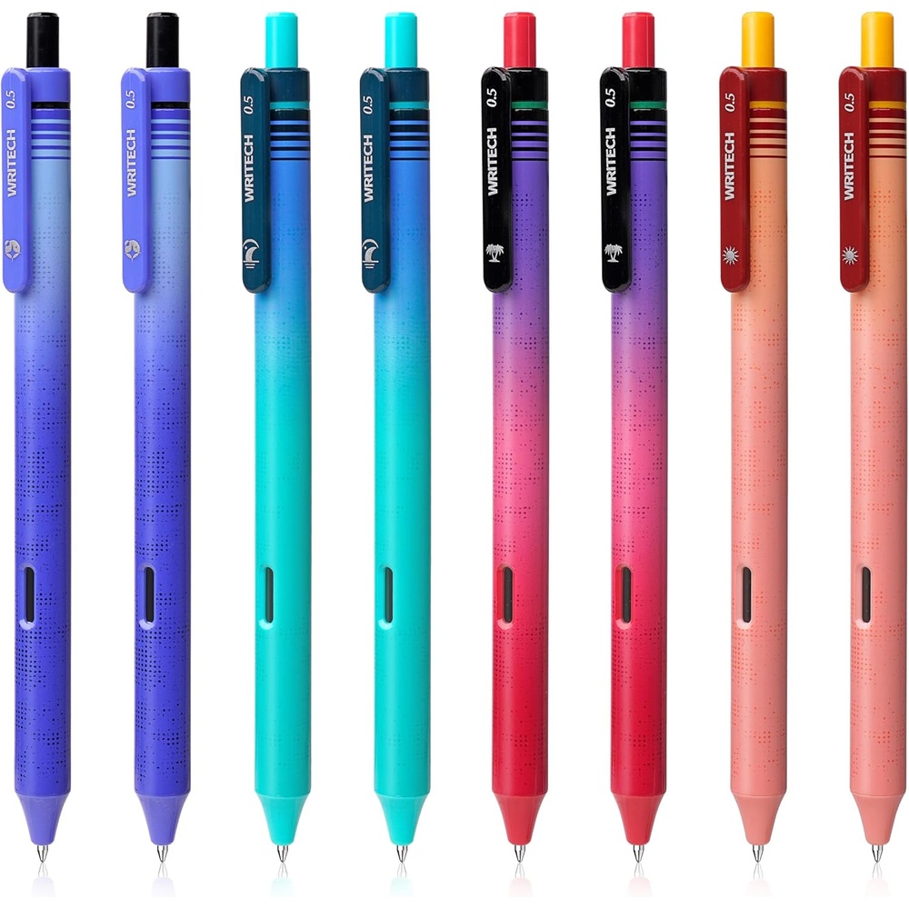 WRITECH 검정 젤 펜 0.5mm 8개입 볼펜 필기구 젤잉크펜 이미지 7