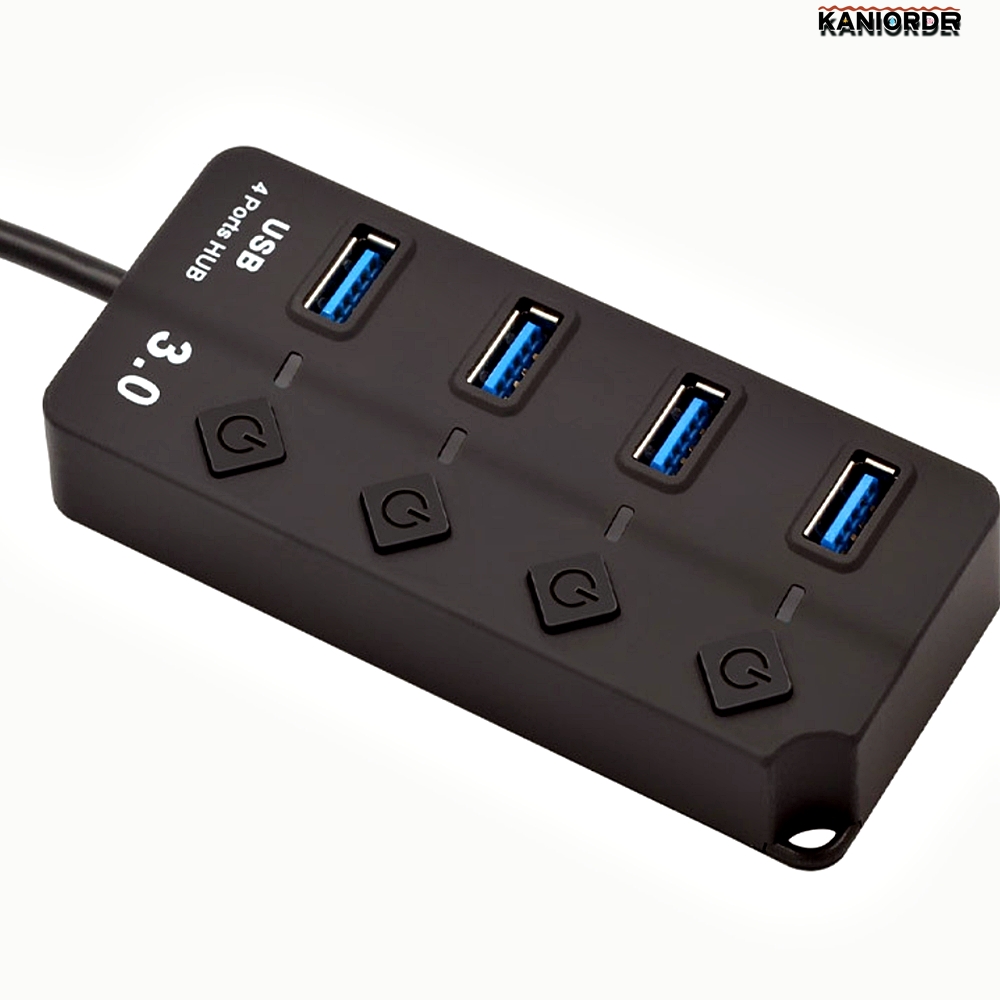 유에스비허브 노트북 USB 멀티포트 3.0 개별전원 무설치 USB허브 4구 - 상품 이미지