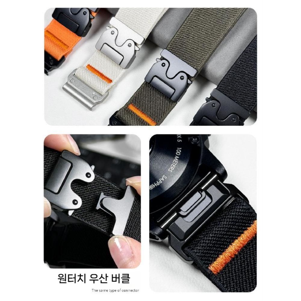가민 포러너 970 570 스트랩 메탈 낙하설 버클 나일론 밴드 - 상세 이미지 3