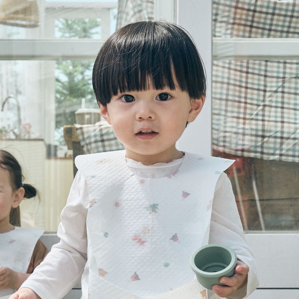 아가짱 일회용 아기 방수 턱받이 100매, 공룡, 1개