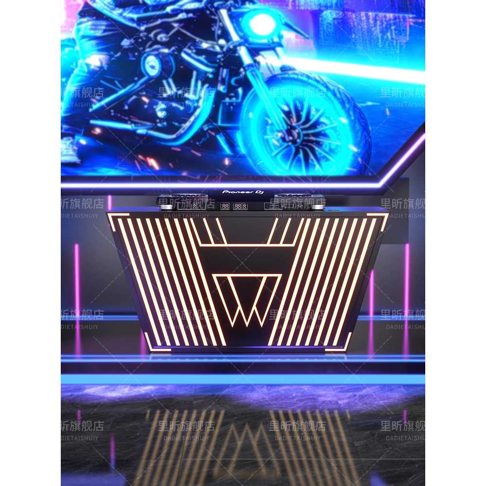 DJ 부스 이동식 파티 공연 장비 음향 무대 테이블 120x60x90cm (블랙) - 상세 이미지 5
