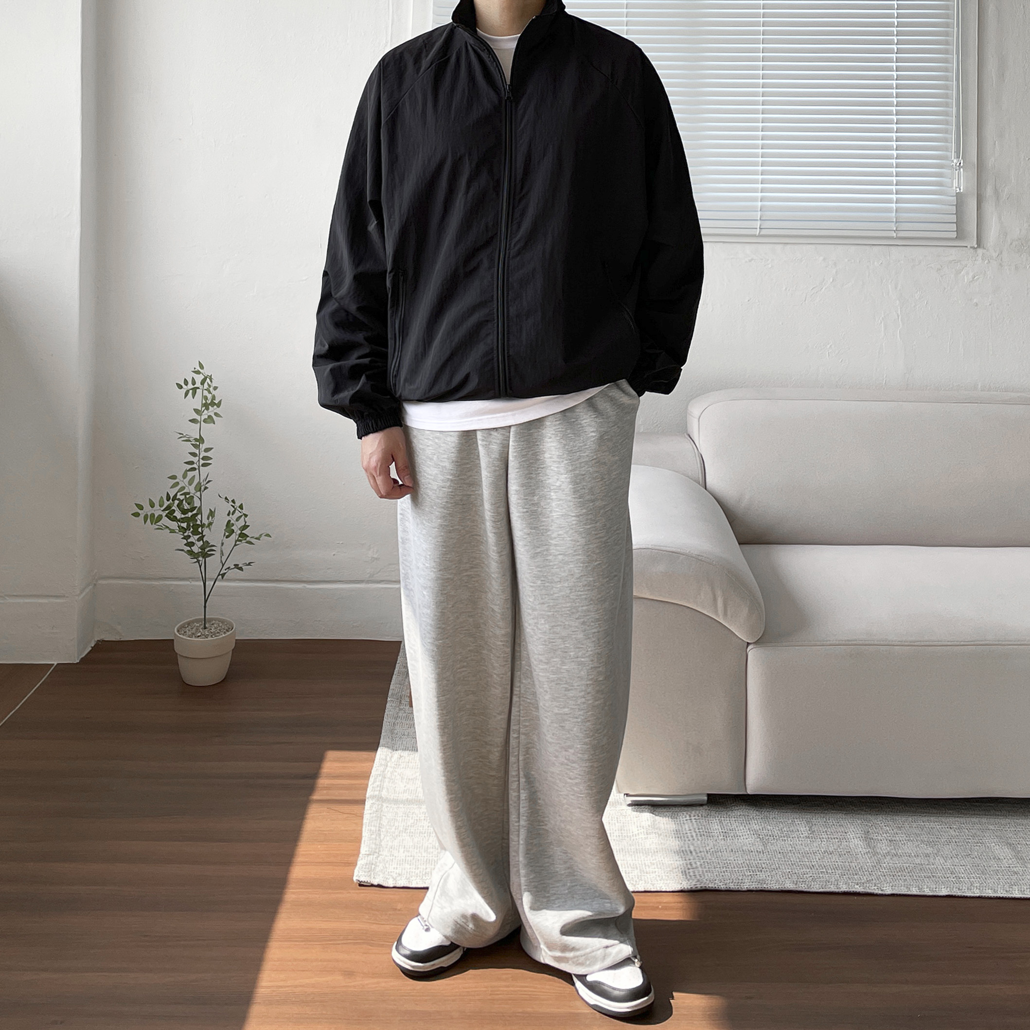 남자 나일론바람막이 투웨이 커플 러닝바람막이 집업 자켓 이미지 6