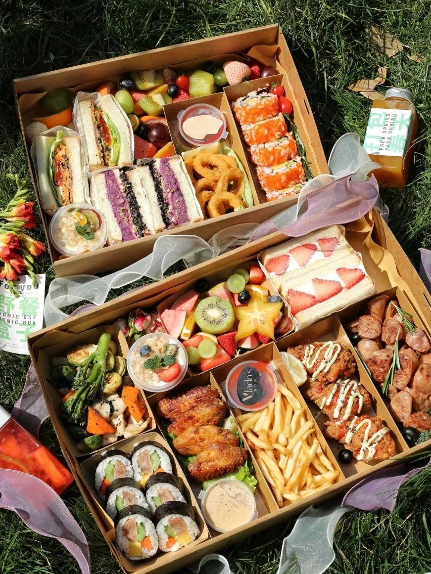 일회용 피크닉 종이상자 종이도시락 테이크아웃 김밥팩 캠핑용 김밥포장 용기 종이 500ml 사각 볼+크래프트 10세트 사진 참조 - 상세 이미지 3