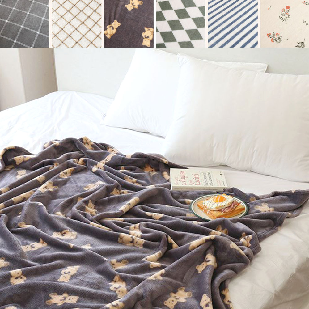 극세사 이불 담요 차박 사무실 거실 쇼파 포근한 덮개 - 상품 이미지