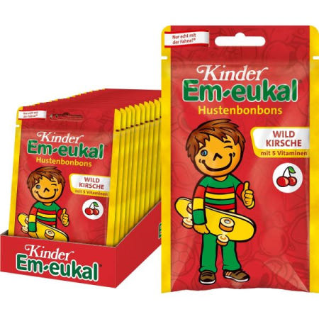 [해외]Em-eukal 킨더엠이유칼 기침약, 15개입(75g 15팩) [B003R7K706]