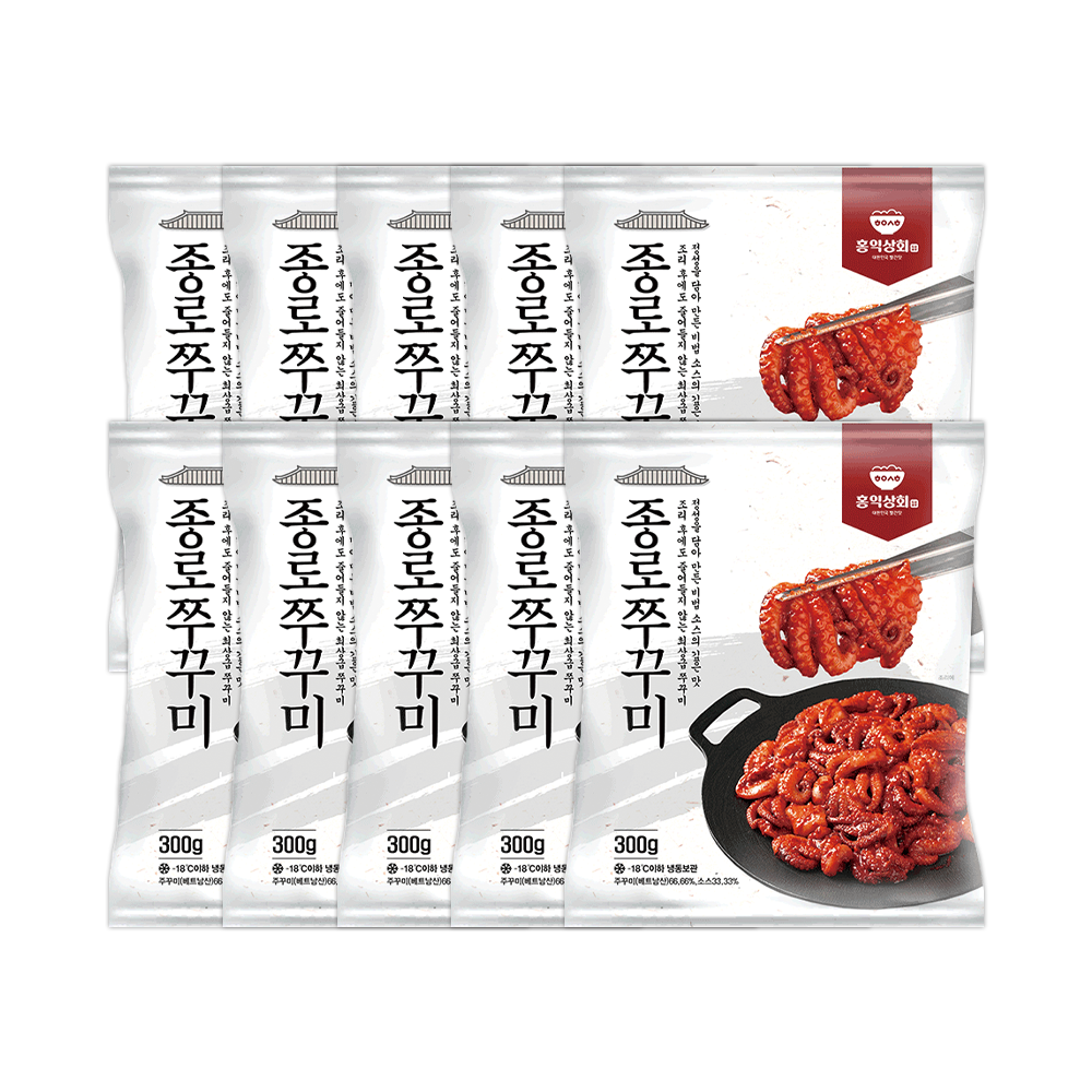 종로쭈꾸미 매콤 양념 쭈꾸미 볶음 캠핑 요리 밀키트 맛집 300g, 10개 - 상품 이미지