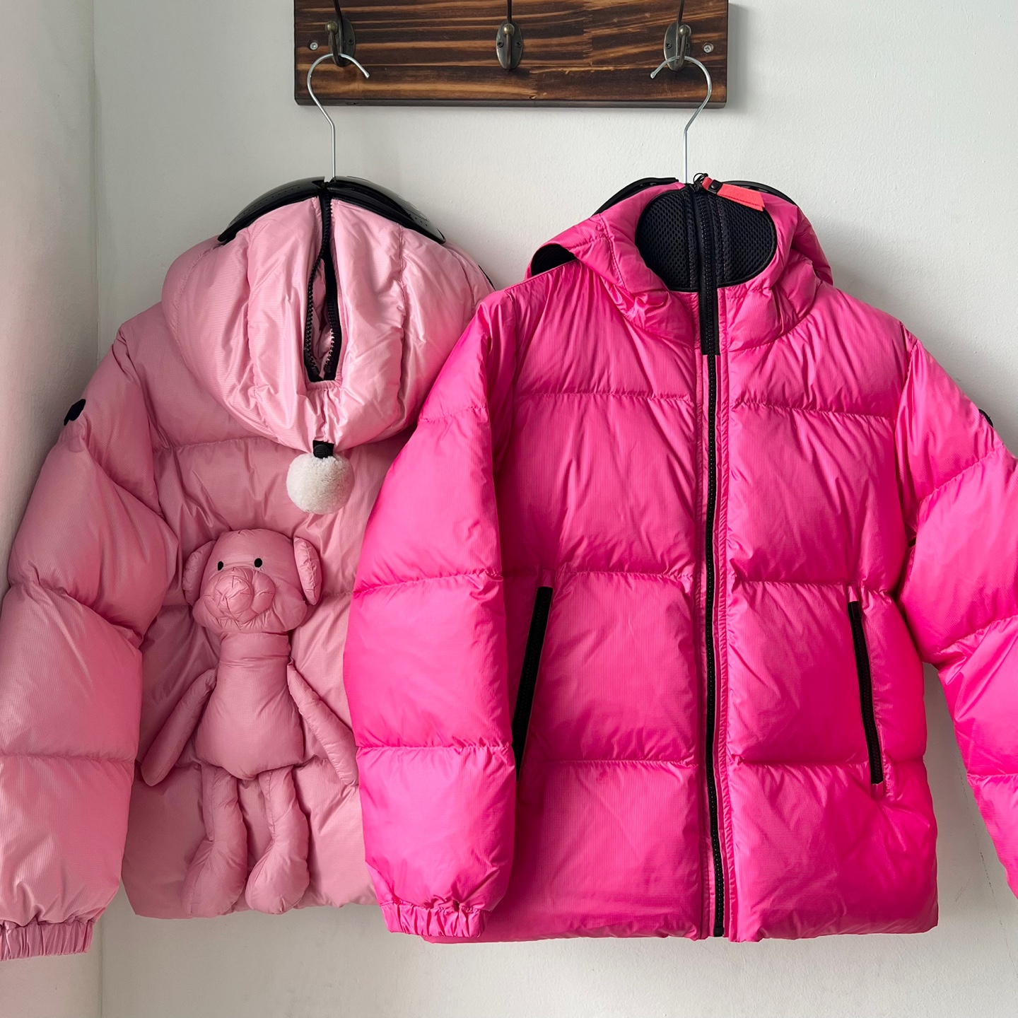 25FW 에이아이라이더스 키즈 곰돌이인형 베어 고글 패딩 핑크 라즈베리 블랙 문 그레이 - 상세 이미지 4