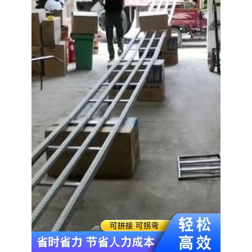 컨베이어롤러 물류이송 하역 계단 경사 콘베어 상하차 무동력 2m - 상세 이미지 2