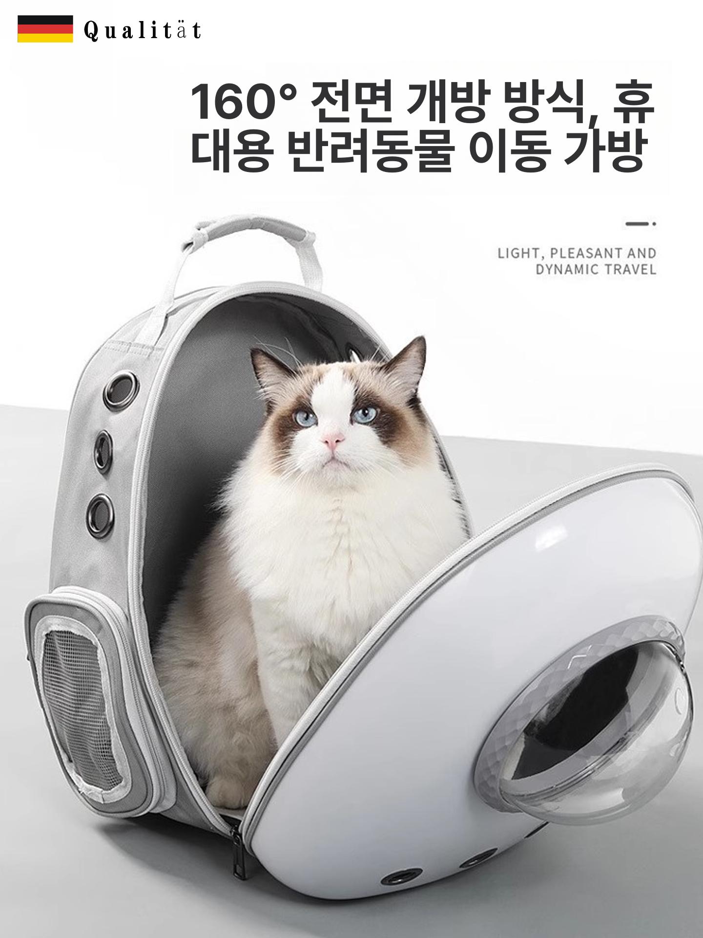 고양이 강아지 항공 백팩 휴대용 이동 가방 항공 캐리어 1번 걸이형 A 표준 - 상세 이미지 5