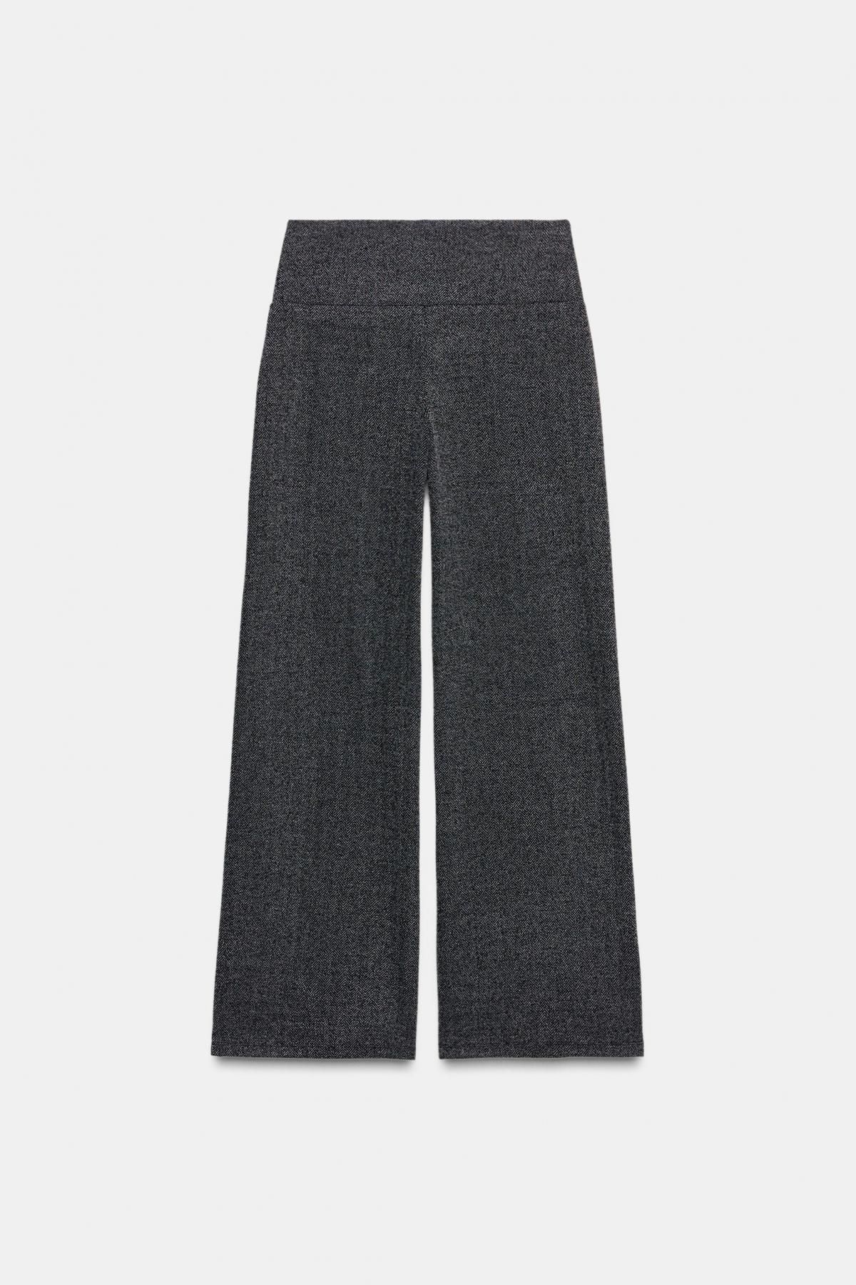 자라 하이웨이스트 스트레이트핏 트윌 와이드 팬츠 3644/194 DARK GREY - 상세 이미지 5